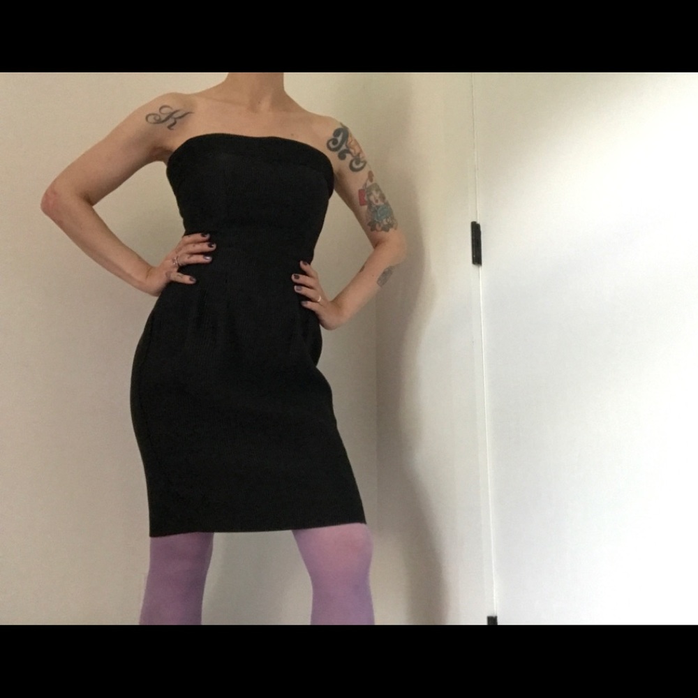 Moda International Tube-Top Black Cocktail Dress